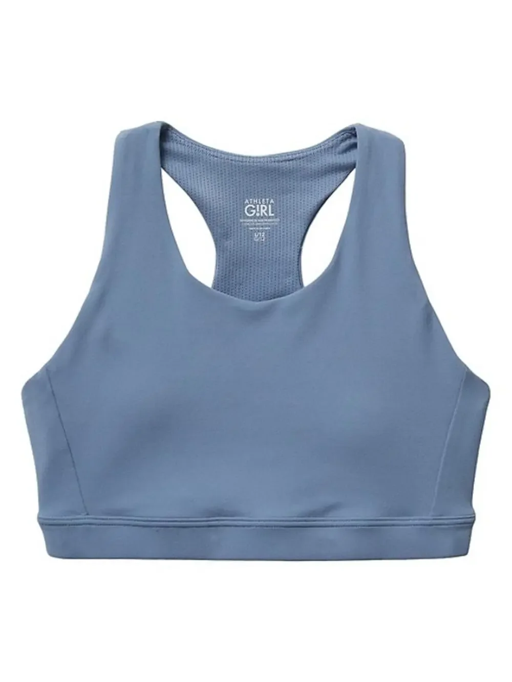 Athleta Speed Racer Bra slate blue keyhole sports bra 980437